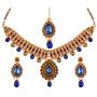 Efulgenz Indian Bollywood Crystal Rhinestone Gold Plated Choker Necklace Earring Maangtikka Statement Jewelry Set