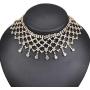 Sethain Boho Rhinestone Choker Necklace Gold Sparkly Pendant Chain Night Club Short Necklaces Jewelry for Women and Girls