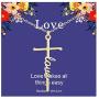 Nanafast 18k Gold Plated Cross Necklace for Girls Faith in Love Dainty Cross Pendant Necklace for Women, Mothers Day Valentines Day