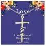 Nanafast 18k Gold Plated Cross Necklace for Girls Faith in Love Dainty Cross Pendant Necklace for Women, Mothers Day Valentines Day