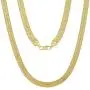 The Bling Factory 4mm-10mm 14k Yellow Gold Plated Flat Herringbone Chain Necklace or Bracelet The Bling Factory 4mm-10mm 14k Yellow Gold Plated Flat Herringbone Chain Necklace or Bracelet