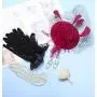 Thunaraz 1920s 50s Accessories Fascinators Pillbox Veil Hat Short Lace Gloves Pearl Neckalce Earrings for Wedding Derby Party Afternoon Tea Costume Jewelry Set