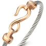 COOLSTEELANDBEYOND Stainless Steel Infinity Love Bangle Bracelet for Women and