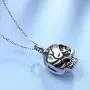 UNY Trendy Stainless Steel Skull Pet Urn Ashes Pendant Necklace Memorial Ash Keepsake Cremation Jewelry