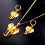 Lucky Elephant Pendant 18k Gold Plated/Platinum Plated Rhinestone Crystal Necklace