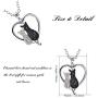 Angel caller Cat Necklaces 925 Sterling Silver Jewelry Cute Double Two-Tone Cat Pendant Cubic Zirconia Necklace Rolo Chain,Eternal Love Heart Necklace for Women,Girls