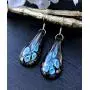 Handmade Murano Inspired Light Blue Flower Teardrop Glass Earrings by BESHEEK │Handcrafted Blown Hypoallergenic Artisan Lampwork Italian Style Jewelry Handmade Murano Inspired Light Blue Flower Teardrop Glass Earrings by BESHEEK │Handcrafted Blown Hypoallergenic Artisan Lampwork Italian Style Jewelry