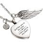 MJartoria Urn Necklaces for Ashes, Memorial Jewelry, Stainless Steel Heart-Shaped Delicate Commemorative Pendant Necklace Vial Necklace