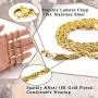 FOCALOOK 3MM Stainless Steel Twist Rope Chain for Women Men Thick Replacement Chain for Your Pendant 18-30 Inch (Silver/Black/Gold Color)