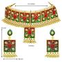 Aheli Indian Traditional Bollywood Style Enamel Necklace Earring Set Ethnic Jewelry