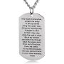ZJFHTD St Christopher Saint Michael Archangel Dog Tag Necklace Protect Us Religious Travelers Prayer-C13
