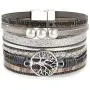 FANCY SHINY Tree of Life Leather Wrap Bracelet Inspirational Cuff Bangles Boho Pearl Bracelets with Magnetic Clasp Unique Jewelry Gifts for Women Teen Girls FANCY SHINY Tree of Life Leather Wrap Bracelet Inspirational Cuff Bangles Boho Pearl Bracelets with Magnetic Clasp Unique Jewelry Gifts for Women Teen Girls