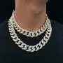 GOLD IDEA JEWELRY 18mm luxury Iced Out Cubic Zirconia 14k/18k/White Gold/Rose gold Miami Cuban Link Chain for Men Necklace or Bracelet GOLD IDEA JEWELRY 18mm luxury Iced Out Cubic Zirconia 14k/18k/White Gold/Rose gold Miami Cuban Link Chain for Men Necklace or Bracelet