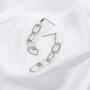 BELUCKIN Chain Link Dangle Stud Earrings Statement Minimalist Jewelry