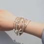 Leather Wrap Bracelet for Women - Handmade Clasp Bangle Bracelet with Pearl Beads Crystal Wristbands Jewelry Gift for Sisters, Teen Girls and Mother