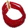 laanc 10 Rows Fashion Costume African Beads Jewelry Set Nigerian Wedding Bridal Jewelry Sets for Women