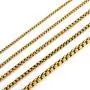 MEMGIFT 18K Real Gold Plated Box Chain Necklaces for Women Men Teen Boys Girls Stainless Steel Long 16-28 Inches Width 2.5-5MM Box Link Simple Jewelry Gifts for Mom Dad Best Friend Sister Wife