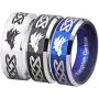 FREE Custom Engraving Three Colors(Silver/Blue/Black) The Legend of Zelda Ring- Wolf Link Ring Tungsten Carbide Wedding Bands Ring FREE Custom Engraving Three Colors(Silver/Blue/Black) The Legend of Zelda Ring- Wolf Link Ring Tungsten Carbide Wedding Bands Ring