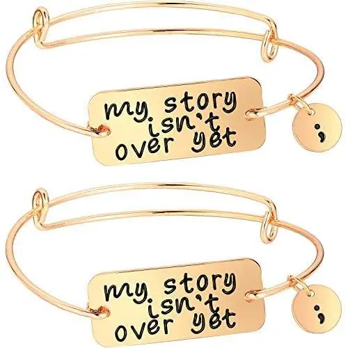 Tatuo 2 Pieces Valentines Bracelets Expandable Bangle Jewelry for Valentines Day Couples Gift Supplies, Gold Color Tatuo 2 Pieces Valentines Bracelets Expandable Bangle Jewelry for Valentines Day Couples Gift Supplies, Gold Color