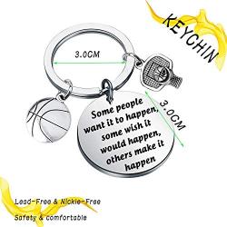 KEYCHIN Basketball Star Classic Quotes Some Poeple Want It to Happen Others Make It Happen Keychain Basketball Fans Gift