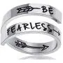 Stainless Steel Inspirational Mantra Statement Graduation Cocktail Party Ring (Be Fearless) Stainless Steel Inspirational Mantra Statement Graduation Cocktail Party Ring (Be Fearless)