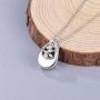 IOHUPCI Cremation Necklace for Ashes - 925 Sterling Silver Multicolor Cubic Zirconia Teardrop Keepsake Memorial Pet Human Ashes Holder Pendant Jewelry Women Gifts