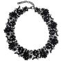 Jerollin Crystal Rhinestone/Pearl Statement Chain Necklace, Vintage Choker Bib Pendant Necklace Bohemian Bling Tassel Collar Statement Necklace for Evening Party