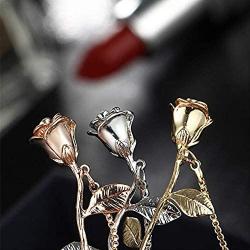 JczR.Y Fashion Red Rose Chain Bracelet Charm for Women Simple Temperament Flower Bracelet Link Ornaments Jewelry