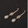 SWEETV Slender Teardrop Cubic Zirconia Chandelier Dangle Earrings- Bridal Wedding Jewelry Style for Brides,Bridesmaids