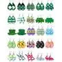 25 Pairs St Patricks Day Easter Faux Leather Earrings Set Teardrop Clover Green Hat Easter Egg Dangle Earrings for Women Girls 25 Pairs St Patricks Day Easter Faux Leather Earrings Set Teardrop Clover Green Hat Easter Egg Dangle Earrings for Women Girls