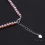 JYX Pearl Necklace Set AA+ Quality 4-5mm Lavender Freshwater Pearl Necklace Bracelet and Earrings Set for Girl Women