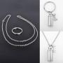 HooAMI Cremation Jewelry for Ashes CZ Crown Heart Charm Memorial Urn Necklace/Keychain Keepsake Pendant