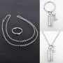 HooAMI Angel Wing Charm & Cylinder Memorial Urn Necklace Stainless Steel Cremation Jewelry HooAMI Angel Wing Charm & Cylinder Memorial Urn Necklace Stainless Steel Cremation Jewelry