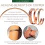 Pure Copper Hammered Magnetic Healing Bracelet for Arthritis, Migraine, and Joint Pain Relief – Adustable Sizing - Earth Therapy