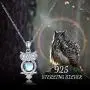 Owl Gifts for Women Girls 925 Sterling Silver Owl Necklace Moonstone Pendant Necklace Owl Jewelry Gift for Owl Lovers Women Owl Gifts for Women Girls 925 Sterling Silver Owl Necklace Moonstone Pendant Necklace Owl Jewelry Gift for Owl Lovers Women