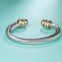 UNY Fashion jewelry Brand Cable Wire Retro Antique Bangle Elegant Beautiful Valentine Mothers day Gift
