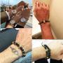 King Crown Black Onyx Matte Bracelet 8mm Beads Natural Stone Chakra Collection Reiki Gift for Men Women