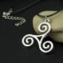 MayLove Wolf Triskele Necklace Celtic Triple Spiral Triskelion Swirl Teen Jewelry Gift