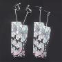 Demon Slayer Tanjiro Earrings - Kimetsu No Yaiba Acrylic Hanafuda Earrings - Good Ideal For Women and Girl