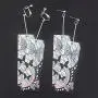 Demon Slayer Tanjiro Earrings - Kimetsu No Yaiba Acrylic Hanafuda Earrings - Good Ideal For Women and Girl Demon Slayer Tanjiro Earrings - Kimetsu No Yaiba Acrylic Hanafuda Earrings - Good Ideal For Women and Girl