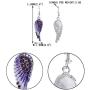 EVER FAITH Angel Wing Hook Earrings Austrian Crystal Silver-Tone