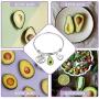 G-Ahora Funny Avocado Jewelry Avocado Keychain Earrings Pendant Bangle Gift for Avocado Girls Avocado Lover Fashion Green Fruit Jewelry