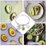 G-Ahora Funny Avocado Jewelry Avocado Keychain Earrings Pendant Bangle Gift for Avocado Girls Avocado Lover Fashion Green Fruit Jewelry G-Ahora Funny Avocado Jewelry Avocado Keychain Earrings Pendant Bangle Gift for Avocado Girls Avocado Lover Fashion Green Fruit Jewelry
