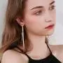 Fashion Long Gold Earrings for Women Charming Lady Party Fringe Earrings Korean Style Jewelry Gifts
