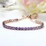 Mad ink Gold Silver Plated Cubic Zirconia Adjustable Classic Tennis Bracelet for Women Girls Mad ink Gold Silver Plated Cubic Zirconia Adjustable Classic Tennis Bracelet for Women Girls