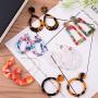 Duufin 24 Pairs Mottled Acrylic Earrings Resin Drop Dangle Earring Hoop Statement Earrings Polygonal Bohemian Fashion Jewelry Earrings for Women Girls