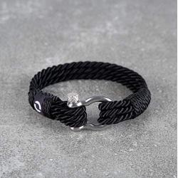 Mover Bracelets | Durable Twisted Rope Mens Bracelet with Shackle | Elegant Re-Made Nautical Style | 5 Rope Colors, 2 Shackle Colors