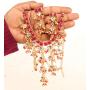 Touchstone Indian Bollywood Handcrafted Traditional Royal Mughal Kundan Polki Meenakari Enamel Colorful Wedding Designer Jewelry Necklace Choker Set in Gold and Silver Tone for Women.