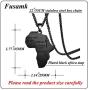 Fusamk Punk Stainless Steel Africa Map Tag Pendant Letter Necklace,22inches Chain