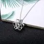 Sllaiss Swarovski Crystals Celtic Love Knot Necklace endless Flower Pendant Necklace set with 3A Cubic Zirconia Anniversary Jewelry Gift for Women